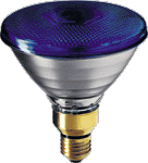 Persglaslamp Blauw PAR38 80w E27